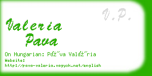 valeria pava business card